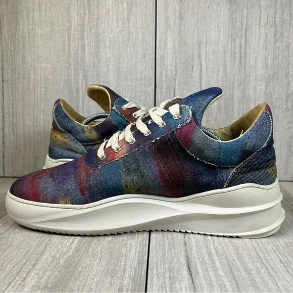 Filling Pieces Artemis Hand Crafted Canvas Low Top Sneaker Mens Size 11 EUR 44 - Picture 2 of 10